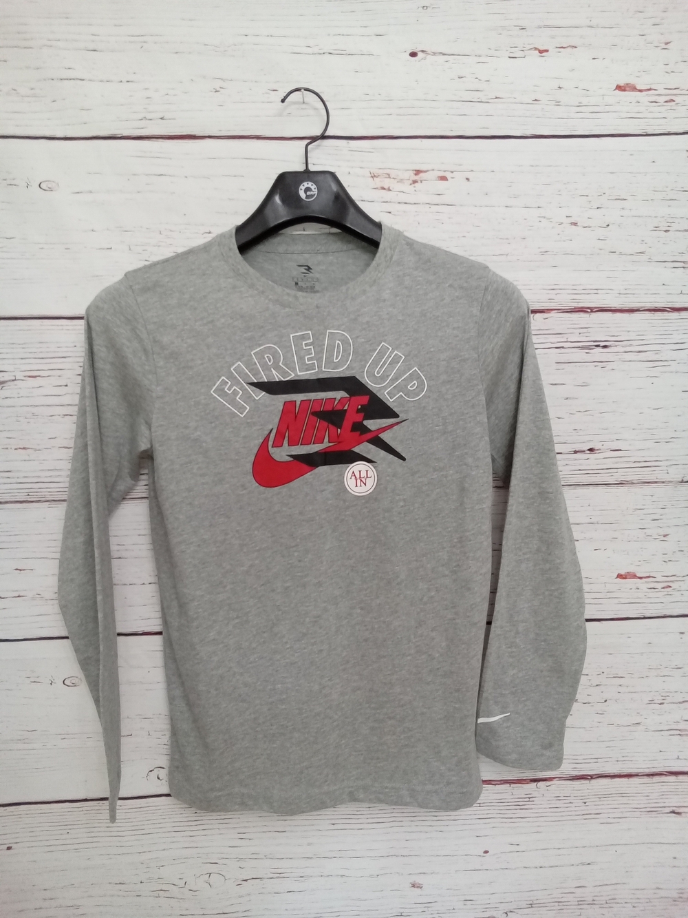 Nike 3BRAND Boys Fired Up Long Sleeve Graphic Tee L 12-13 NWOT